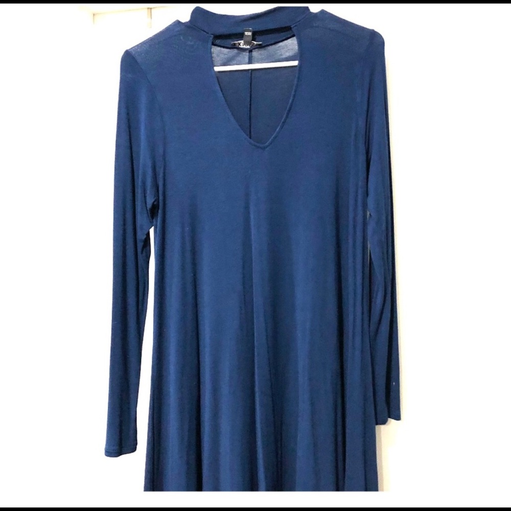 Express navy cut out dress